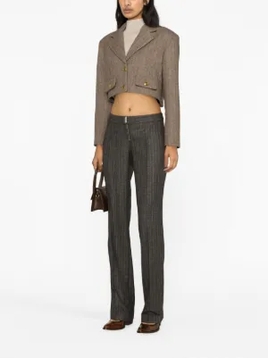 パンツ Stella Mccartney Charcoal Wool Pant Boutique STELLA MCCARTNEY Heather grey wool slim fit pants