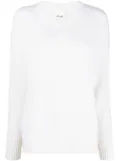 Allude drop-shoulder cashmere jumper - White