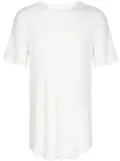 Julius curved-hem cotton T-shirt - White