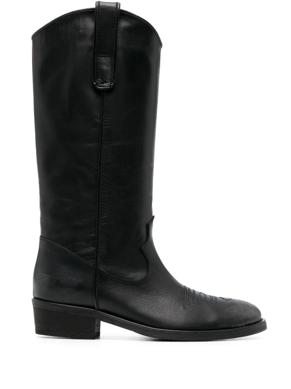 Via Roma 15 40mm leather Western boots | Black | Image 1