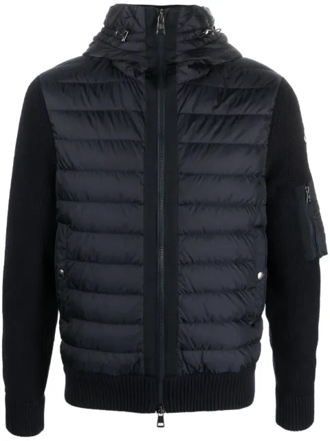 Moncler hybrid padded wool-blend jacket