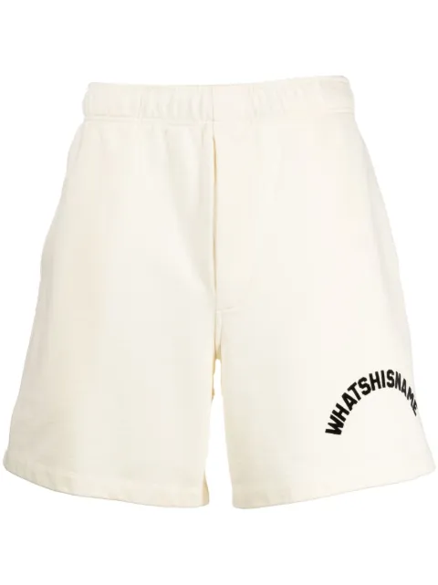 BODE Whatshisname logo-print cotton track shorts