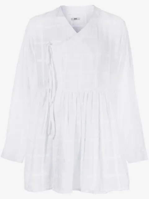 BODE off-centre cotton shirt