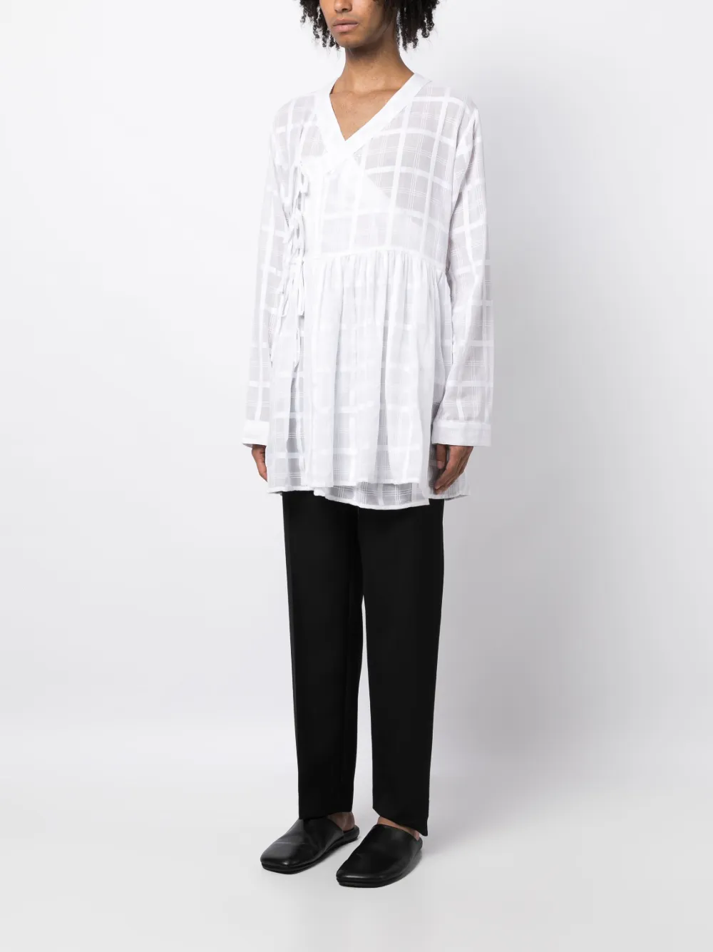  Bode Off-centre Cotton Shirt - White 