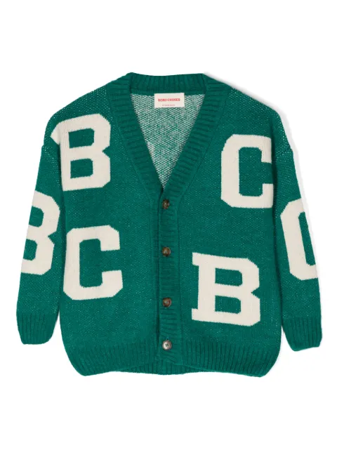 Bobo Choses cárdigan con logo en jacquard 