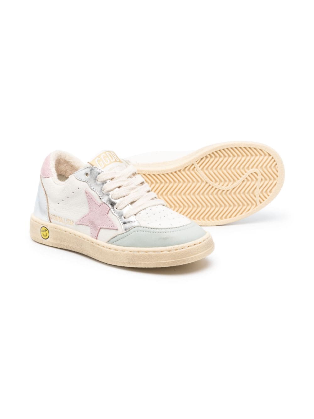 Golden Goose Kids Ballstar goatskin sneakers - Beige