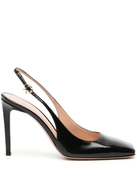 Cheap Gianvito Rossi 105mm patent-finish slingback pumps Women