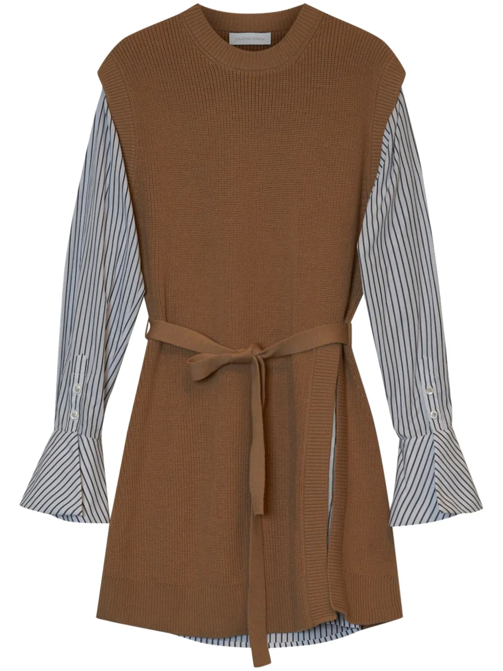 Simkhai Shai layered belted minidress | Brown | Image 1