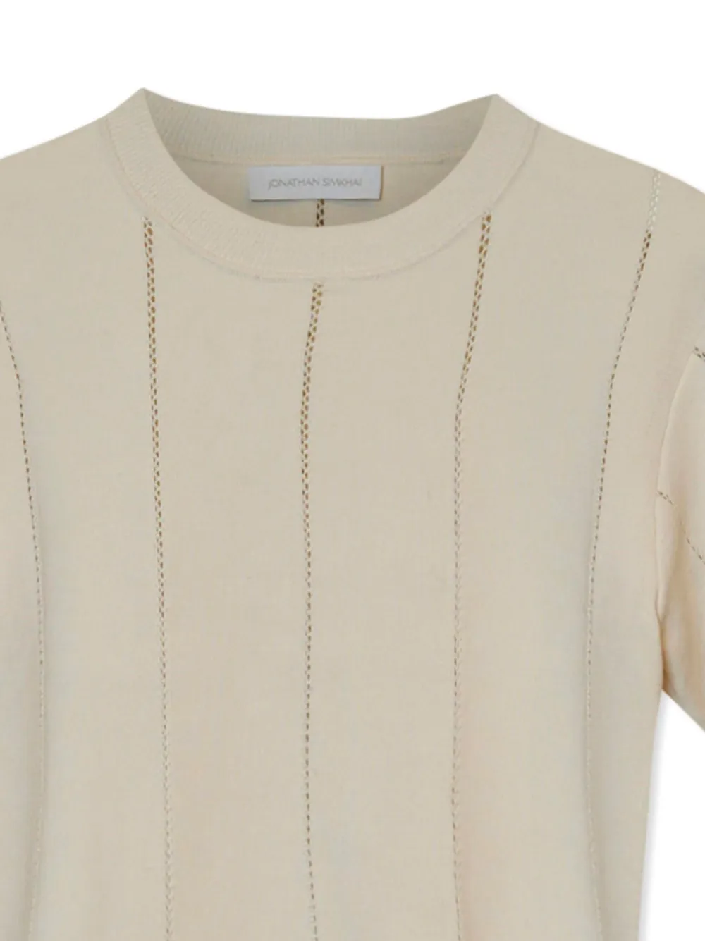 Simkhai Jolie T-shirt met borduurwerk - Beige