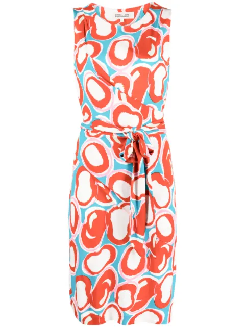DVF Diane von Furstenberg graphic-print sleeveless midi dress 