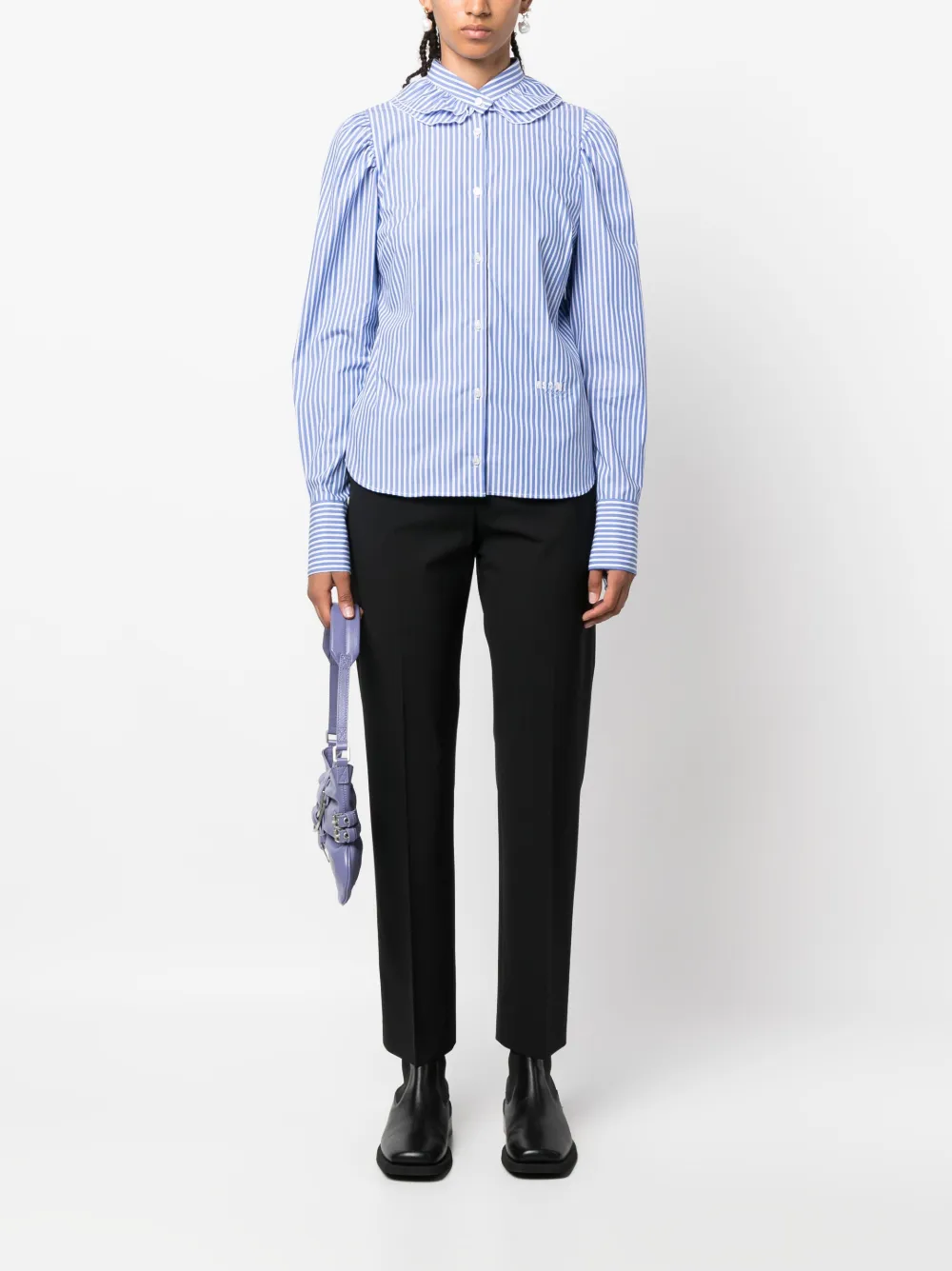 MSGM logo-waistband tapered trousers | Tapered Pants | Image 2
