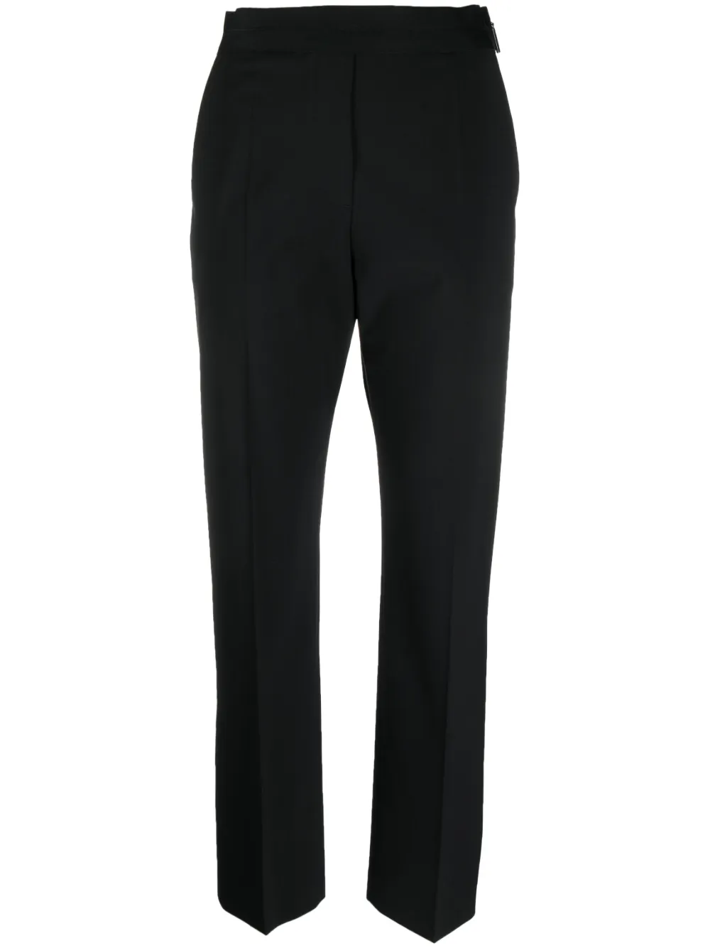 MSGM logo-waistband tapered trousers | Black | Image 1