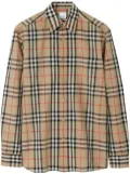 Burberry Vintage Check-pattern cotton shirt - Neutrals