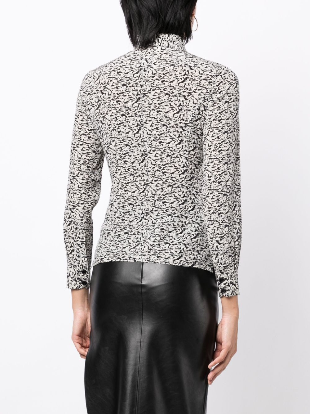 CHANEL 2003 city-print silk shirt Women