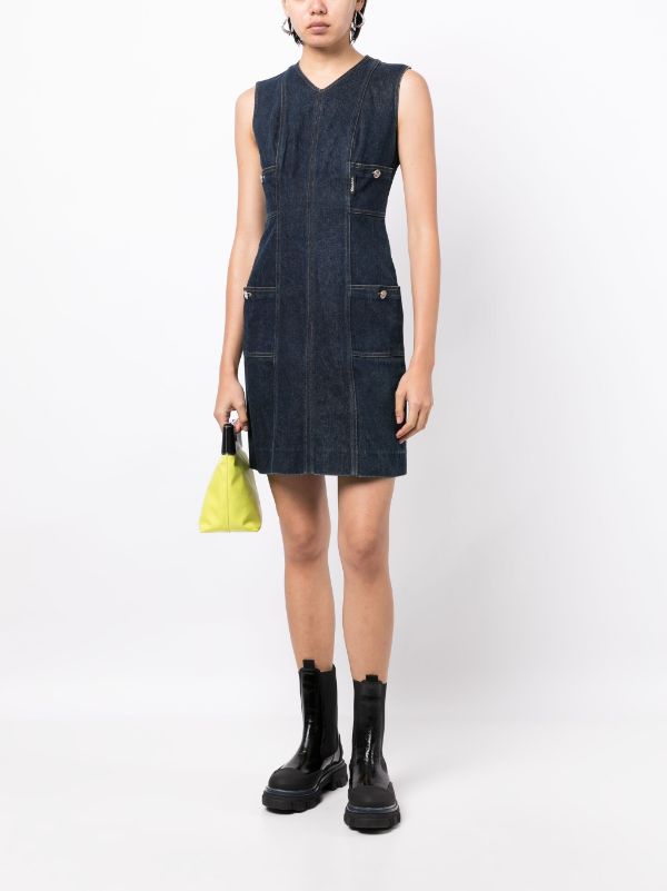 Contrast stitch hotsell denim dress