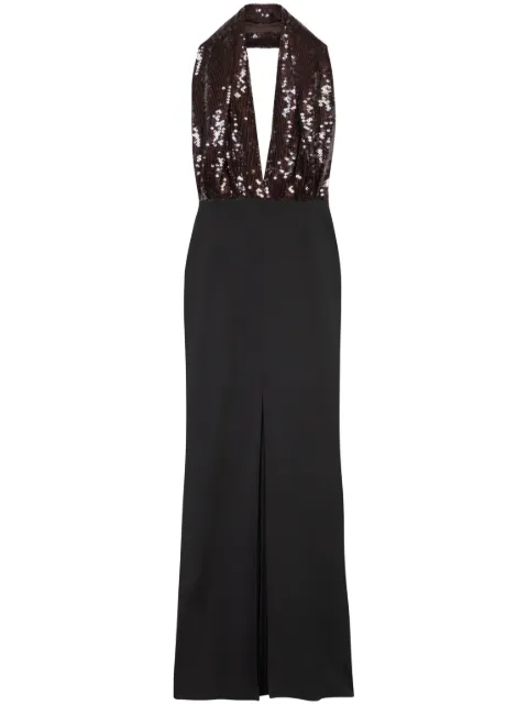 16Arlington vestido con detalles lentejuelas y cuello halter