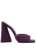The Attico Devon velvet 115mm sandals - Purple