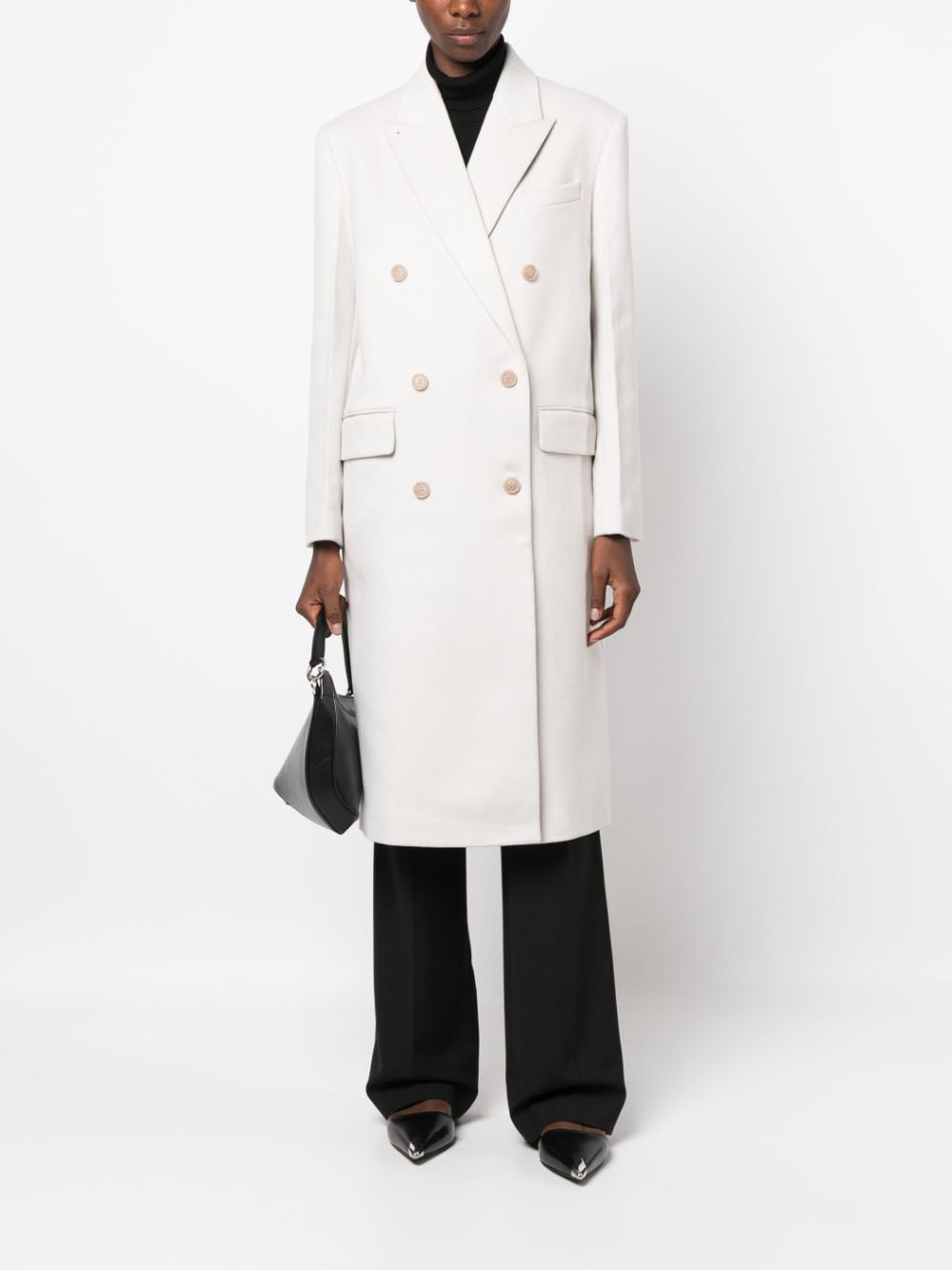 Calvin Klein double-breasted wool-blend coat - RAINY