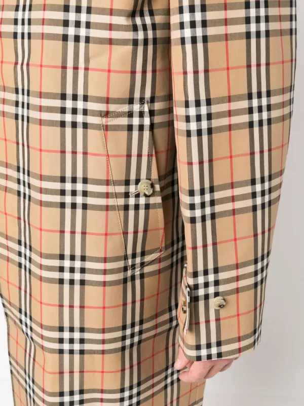 Burberry Trench Coat Com Padronagem Xadrez | Marrom | FARFETCH BR