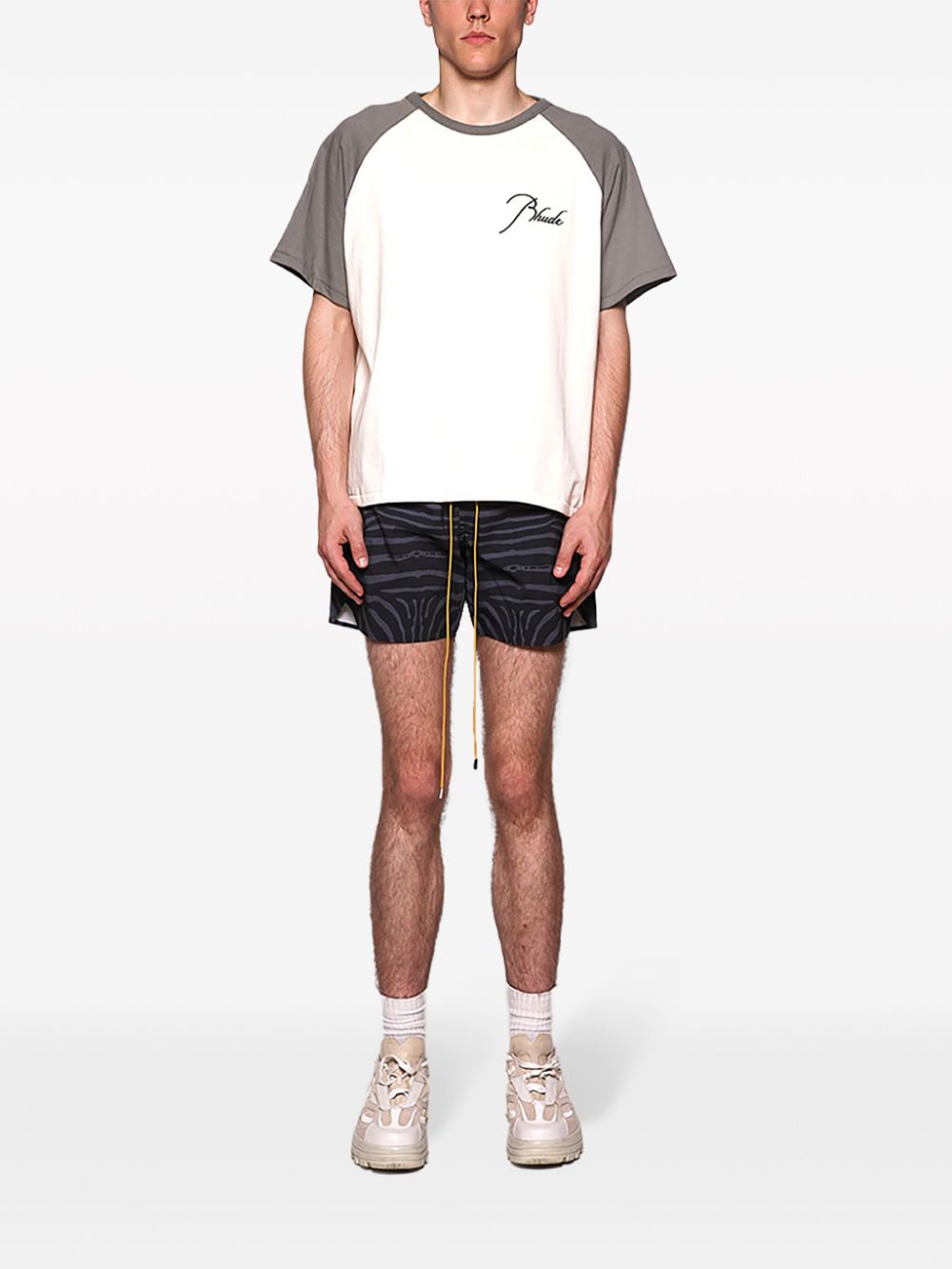 Rhude Raglan Logo cotton T-shirt - Wit