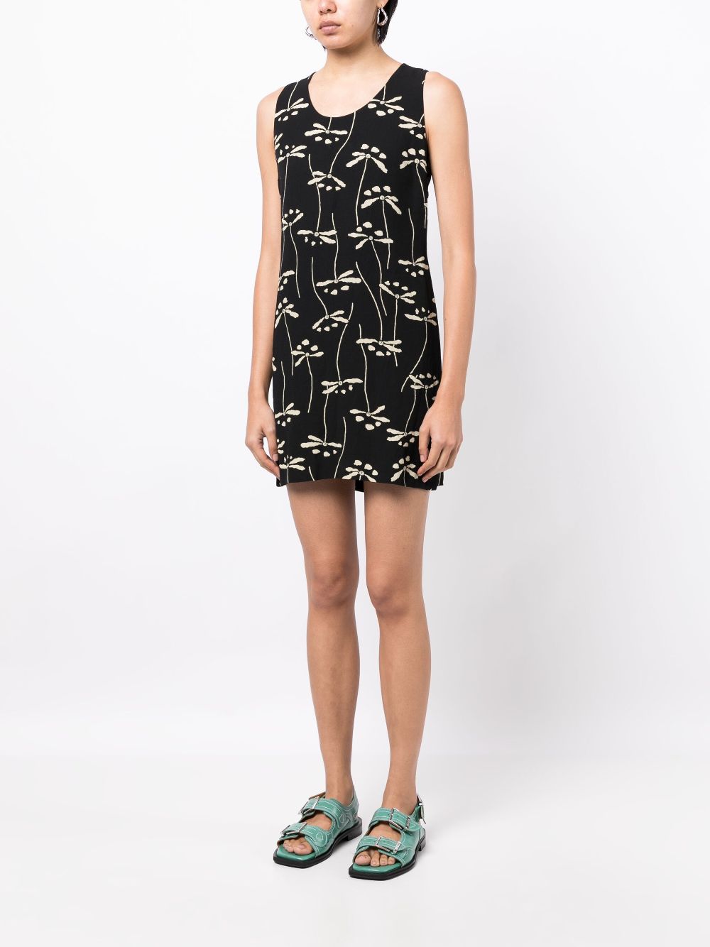 CHANEL 1990-2000s floral-print shift dress Women