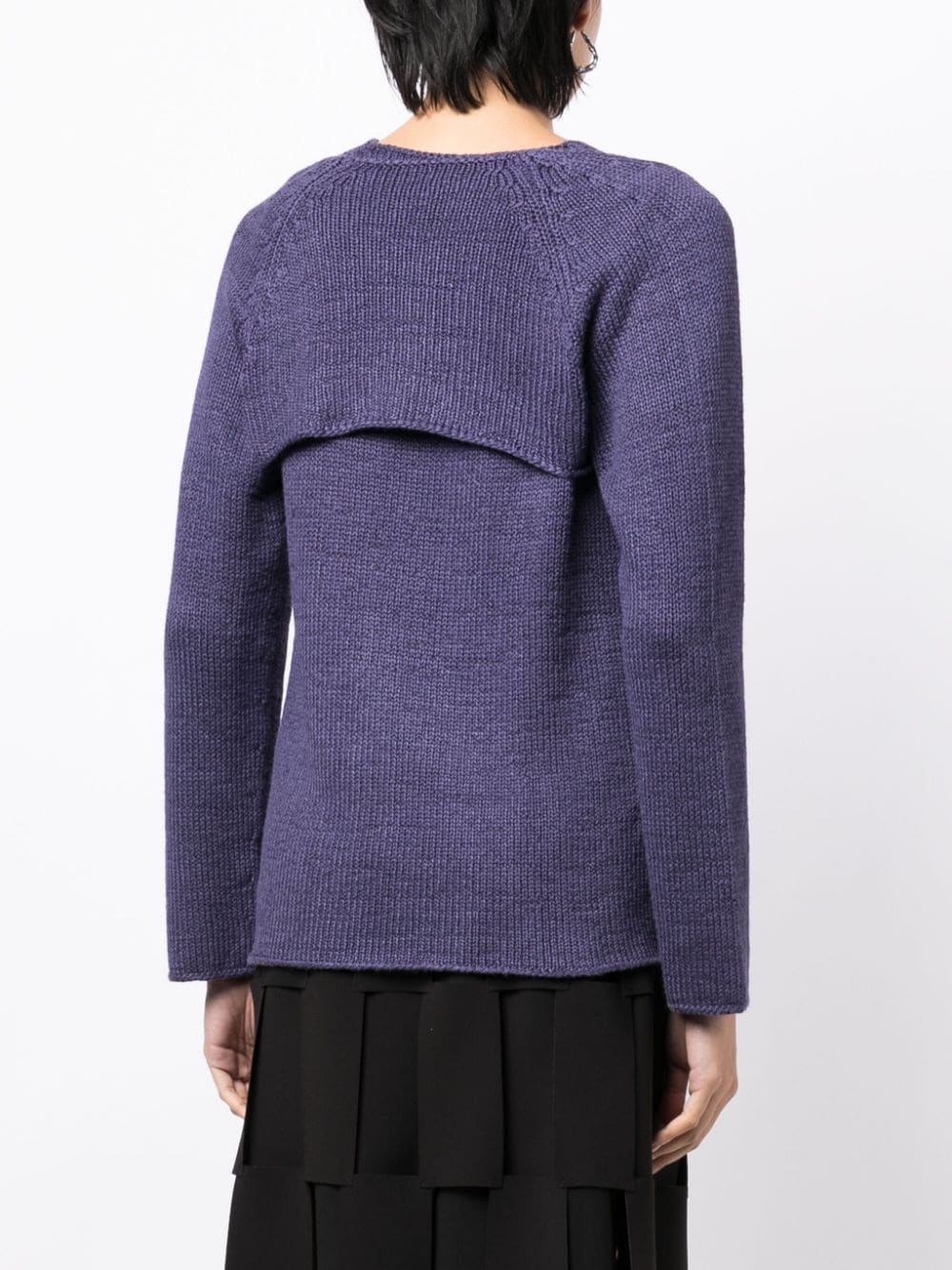 Pre-owned Hermes 1990-2000s  Two-piece Knit Top In Purple