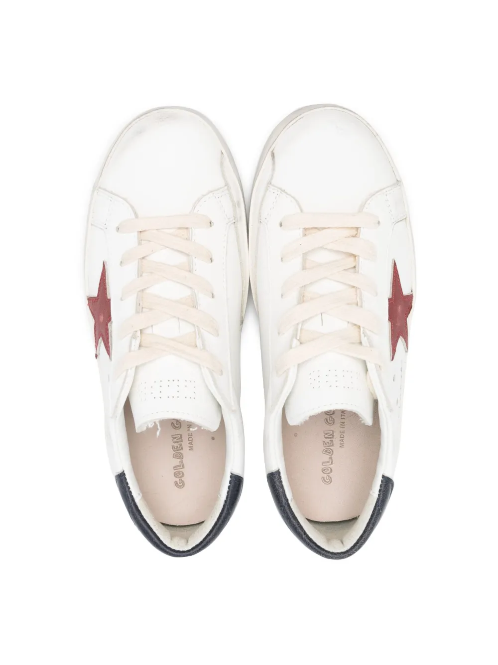 Golden Goose Super-star Lace-up Sneakers In White
