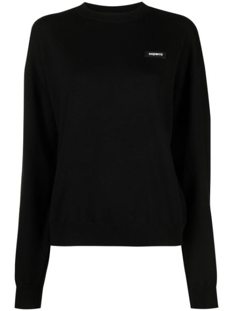 Coperni logo-print long-sleeve jumper Women