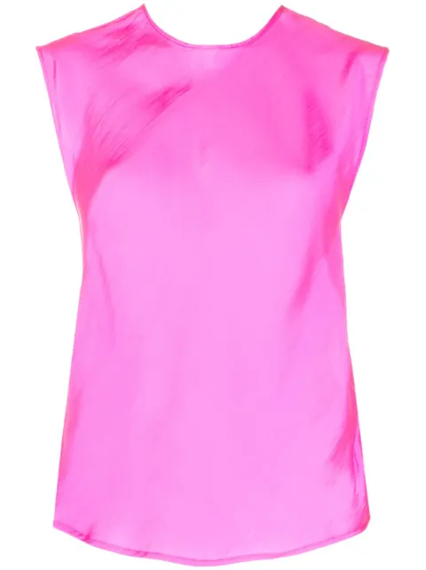Forte Forte blusa satinada sin mangas