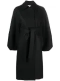 Harris Wharf London tied-waist virgin-wool coat - Black
