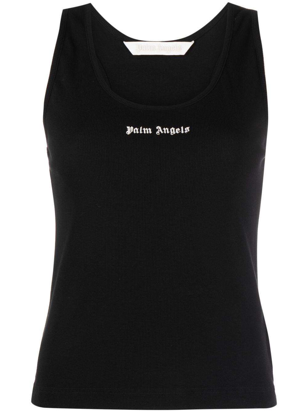 Palm Angels logo-print racerback top - Black