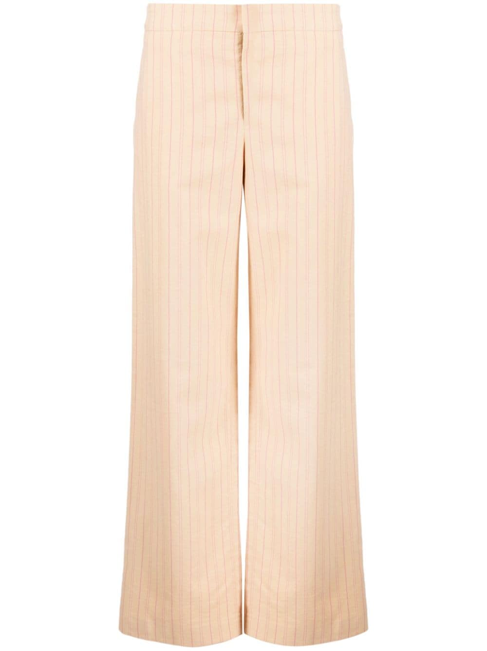 mid-rise straight-leg trousers