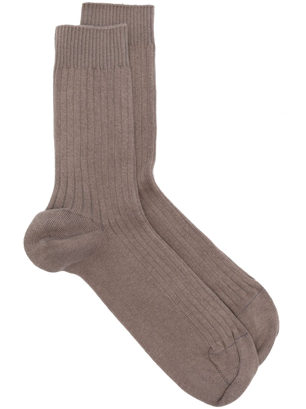 Baserange ribbed ankle socks - Brown