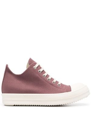 Rick Owens Pink Leather High Sneakers