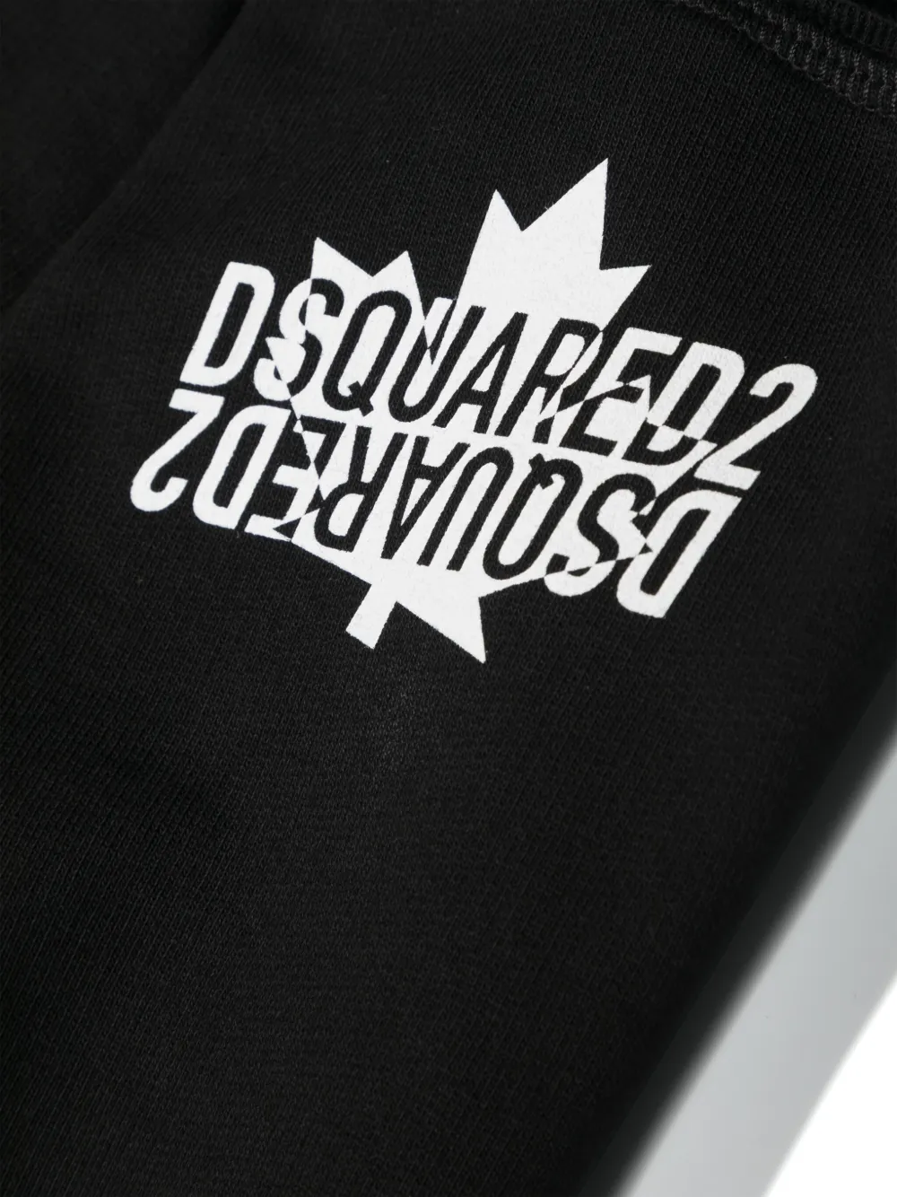 Dsquared2 Logo-print Cotton Tracksuit Bottoms In Black