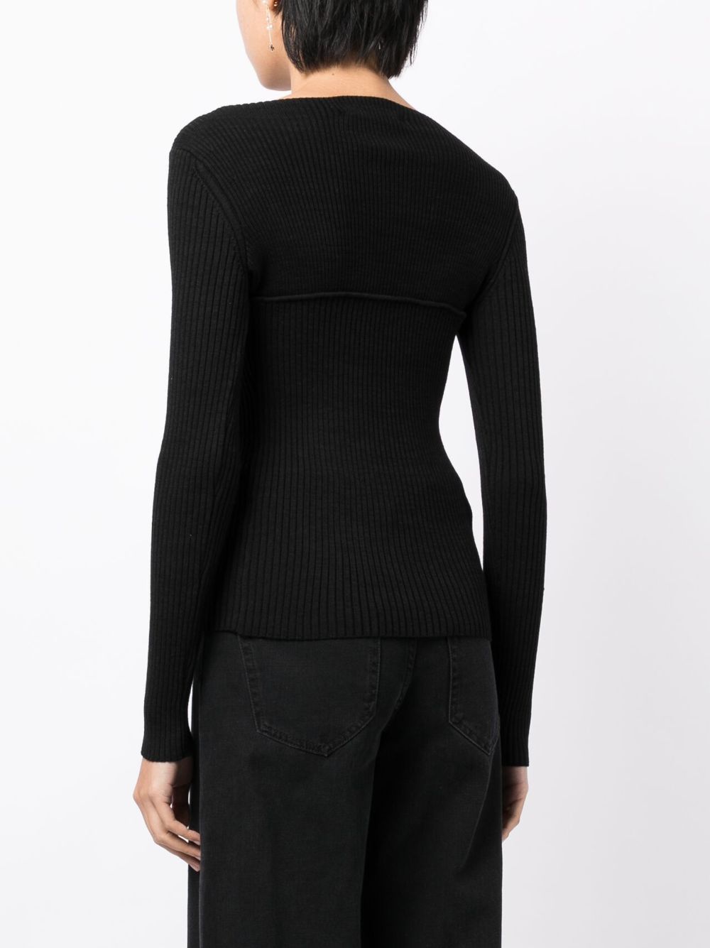 ISABEL MARANT Zilyae slash-neck ribbed top Women