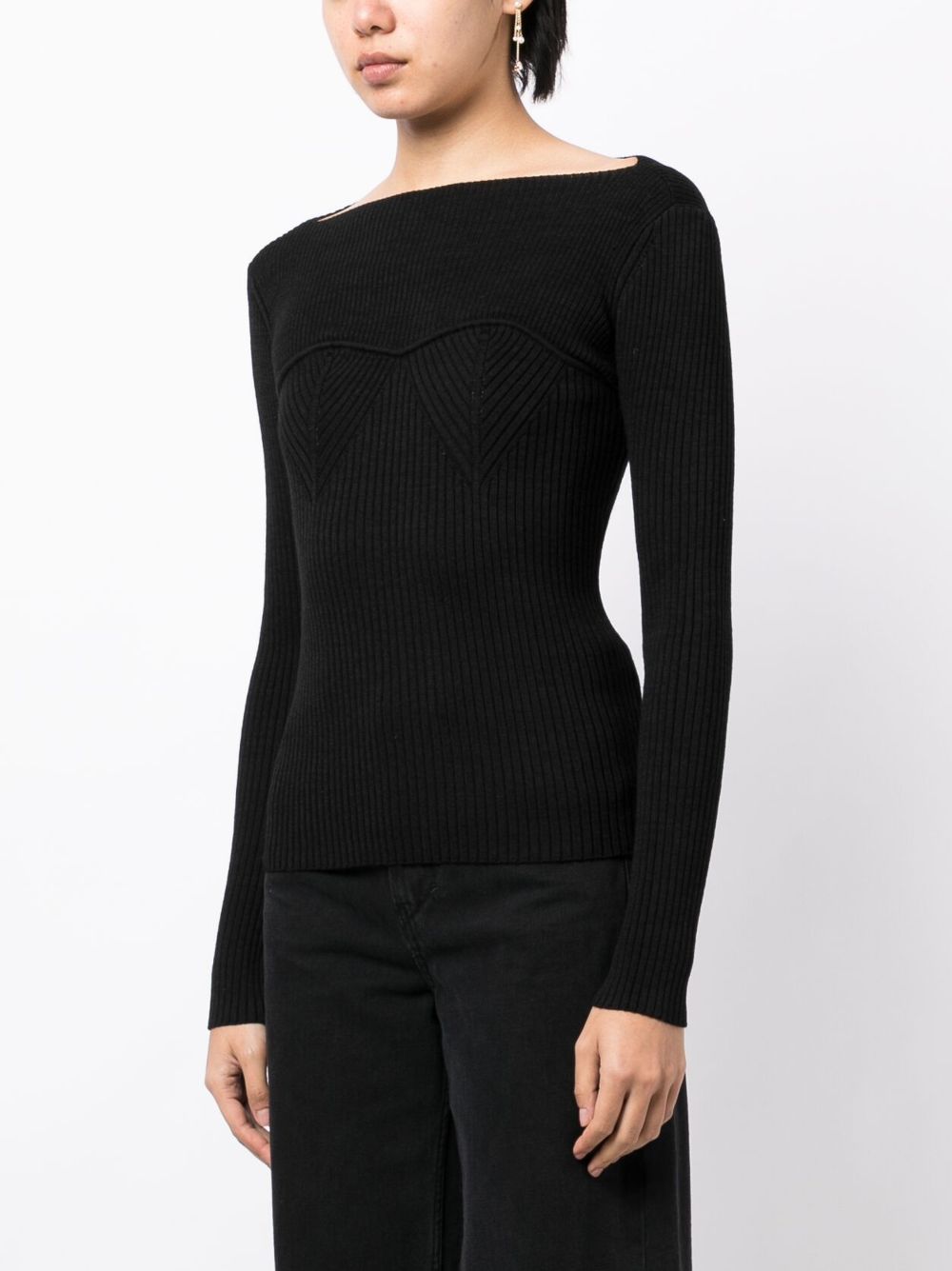 ISABEL MARANT Zilyae slash-neck ribbed top Women