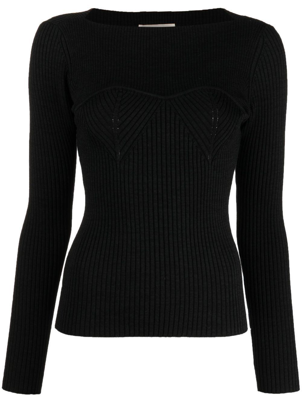 ISABEL MARANT Zilyae slash-neck ribbed top Women