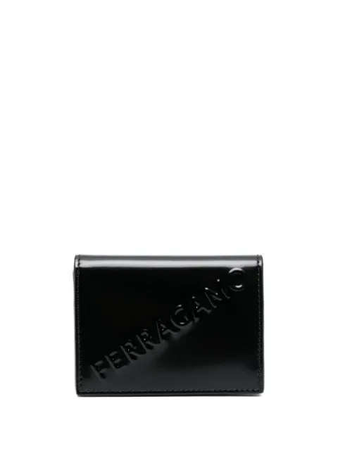 Ferragamo porte-cartes en cuir à logo embossé