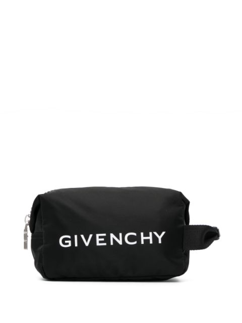 Givenchy logo-print zipped wash bags Men