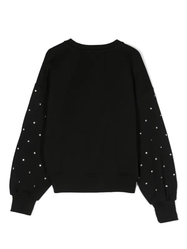 スウェット・トレーナー MSGM COTTON SWEATSHIRT WITH LOGO BOX MSGM logo-print Cotton Sweatshirt | Black | FARFETCH