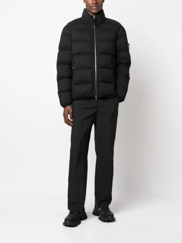 Stone island sale black padded jacket