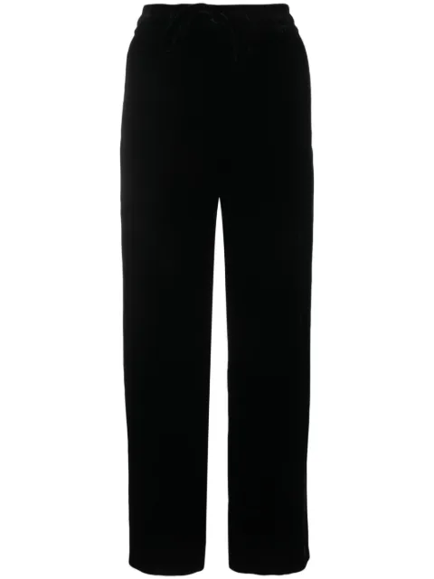 THE ROSE IBIZA pantalones de terciopelo de seda con cordones en la pretina