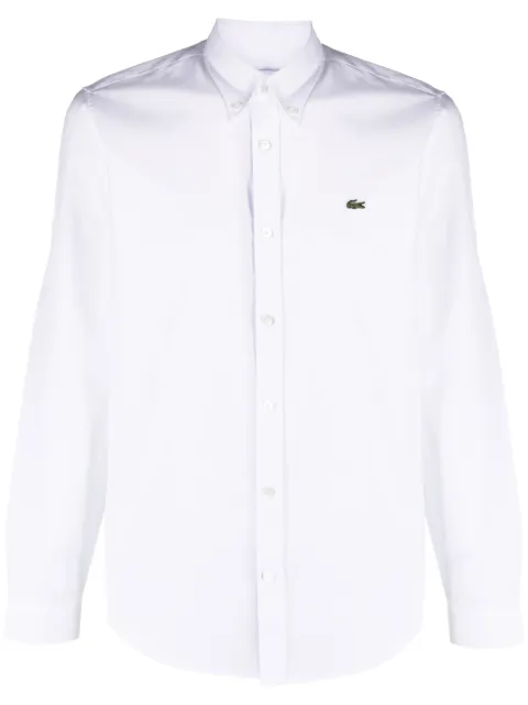 Lacoste logo-patch cotton shirt