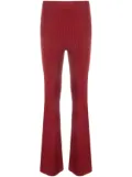 Patrizia Pepe ribbed bootcut trousers - Red