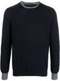 Fay elbow-patch knitted jumper - Blue