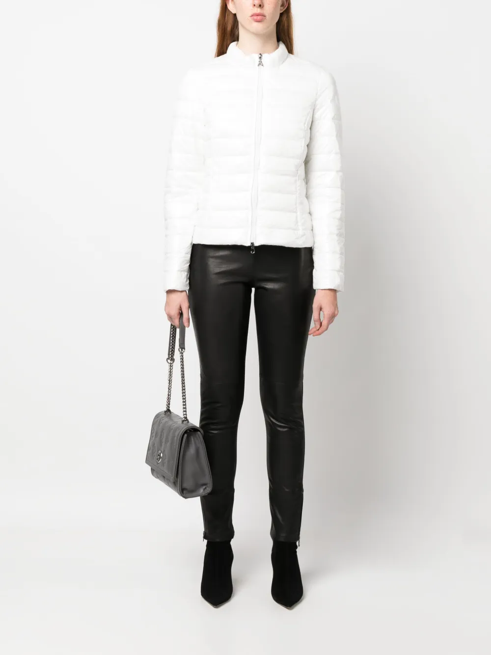 Patrizia Pepe zip-up padded lightweight jacket - Wit