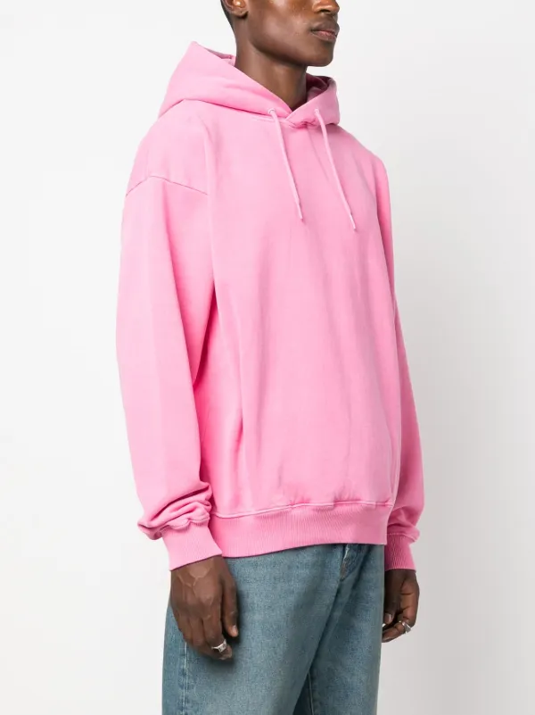 Martine Rose logo print Cotton Hoodie Pink FARFETCH IE