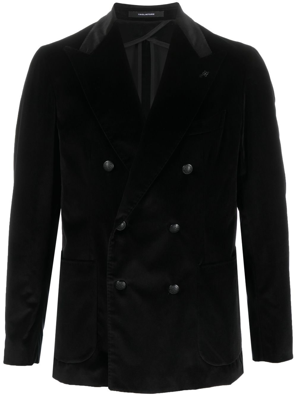 Tagliatore double-breasted velvet blazer Men