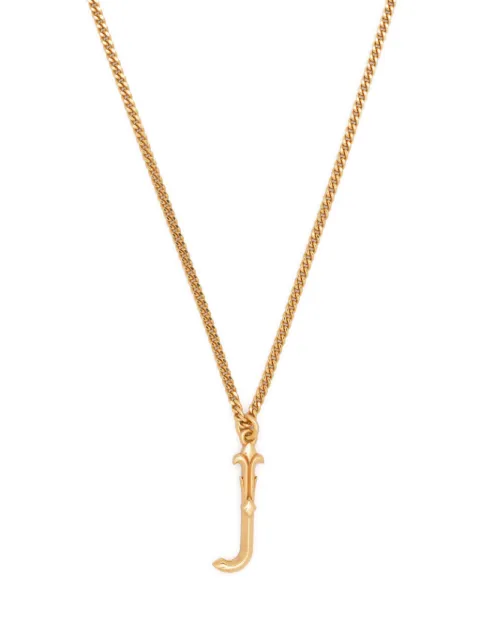 Emanuele Bicocchi collar Alphabet Pendant J en plata de ley 